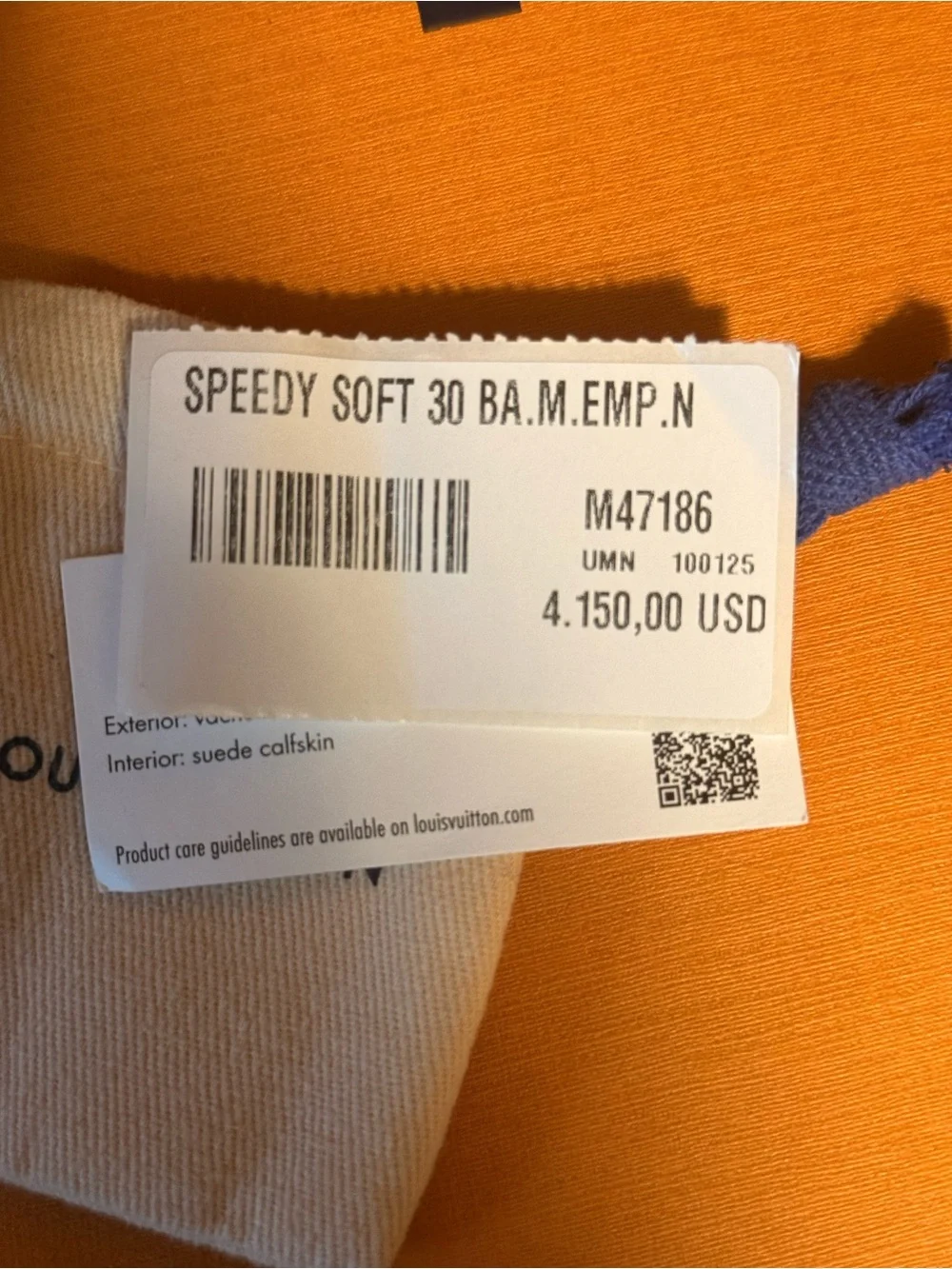 Louis Vuitton Speedy Soft 30 Handbag with Authentic Bandeau